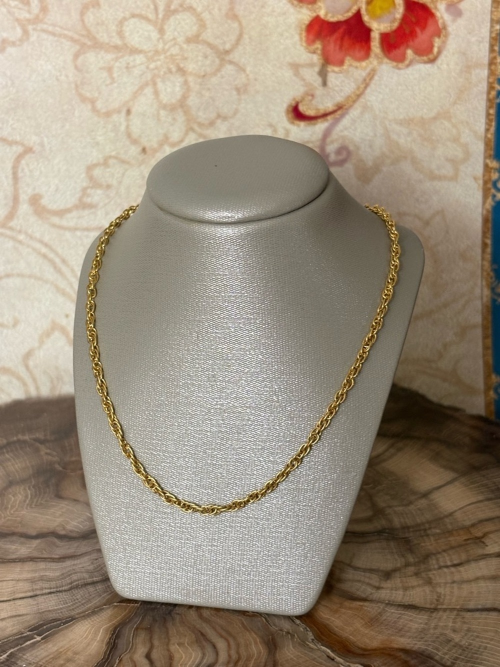 Gold Plated Rope Chain Necklace